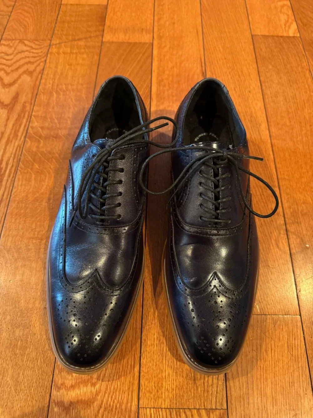 Stacy Adams Black Wingtip Oxford Dress Shoes Men’s 8.5M – Memory Foam Comfort